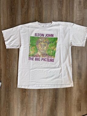 Vintage Elton John 'The Big Picture' 1997 Tour T-Shirt - size XLarge